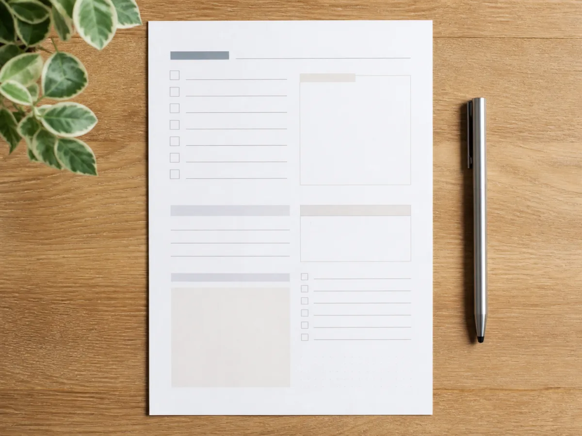 A clear, simple plan laid out on paper