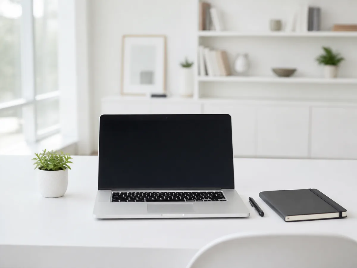 A redesigned, organized workday at a tidy workspace